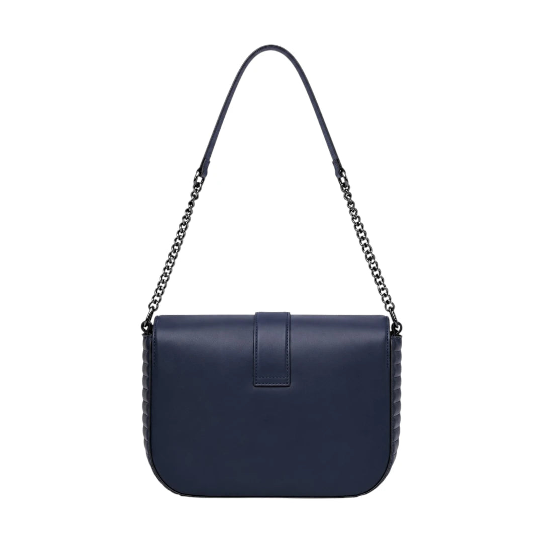 Vezora Navy Chain Women’s Shoulder Bag