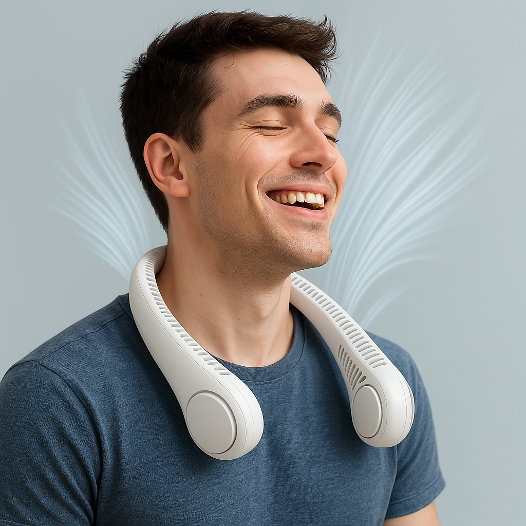 Portable Neck Fan | USB Rechargeable | Hands-Free Personal Cooler for Summer