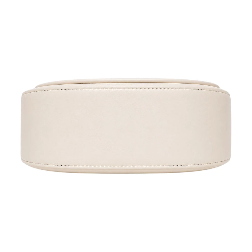 Vezora Ivory Gold Chain Faux Leather Women’s Shoulder Bag