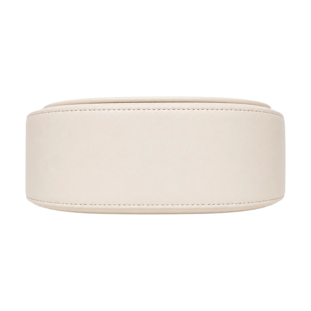 Vezora Ivory Gold Chain Faux Leather Women’s Shoulder Bag