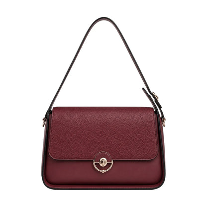 Vezora Maroon Faux leather Women’s Shoulder Bag