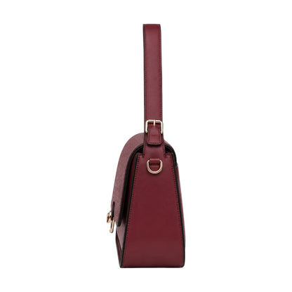 Vezora Maroon Faux leather Women’s Shoulder Bag