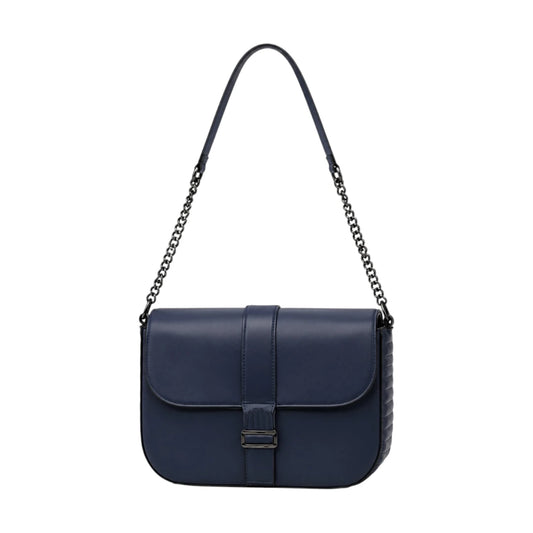 Vezora Navy Chain Women’s Shoulder Bag