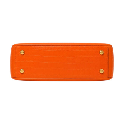 Vezora Orange Faux leather Elegance Women’s Shoulder Bag
