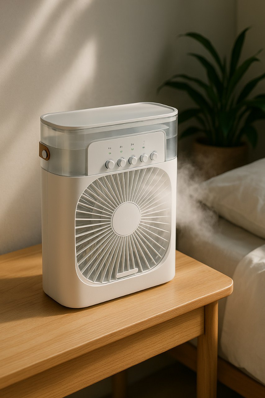Vezora 3-in-1 Portable Mini Fan – Neck, Desk & Handheld | LED Display, Rechargeable